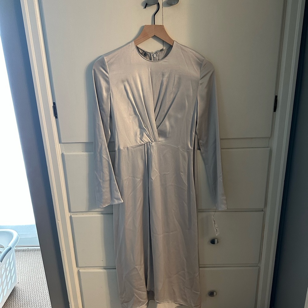 Vince Silver Long Sleeve Dress